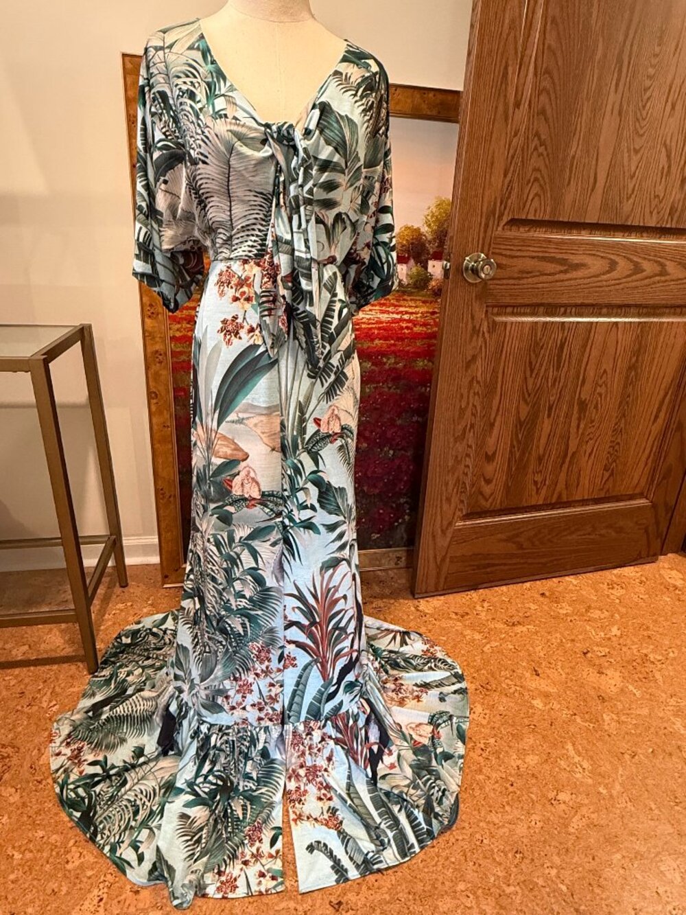 PatBO Eden Print Maxi Dress -Verde